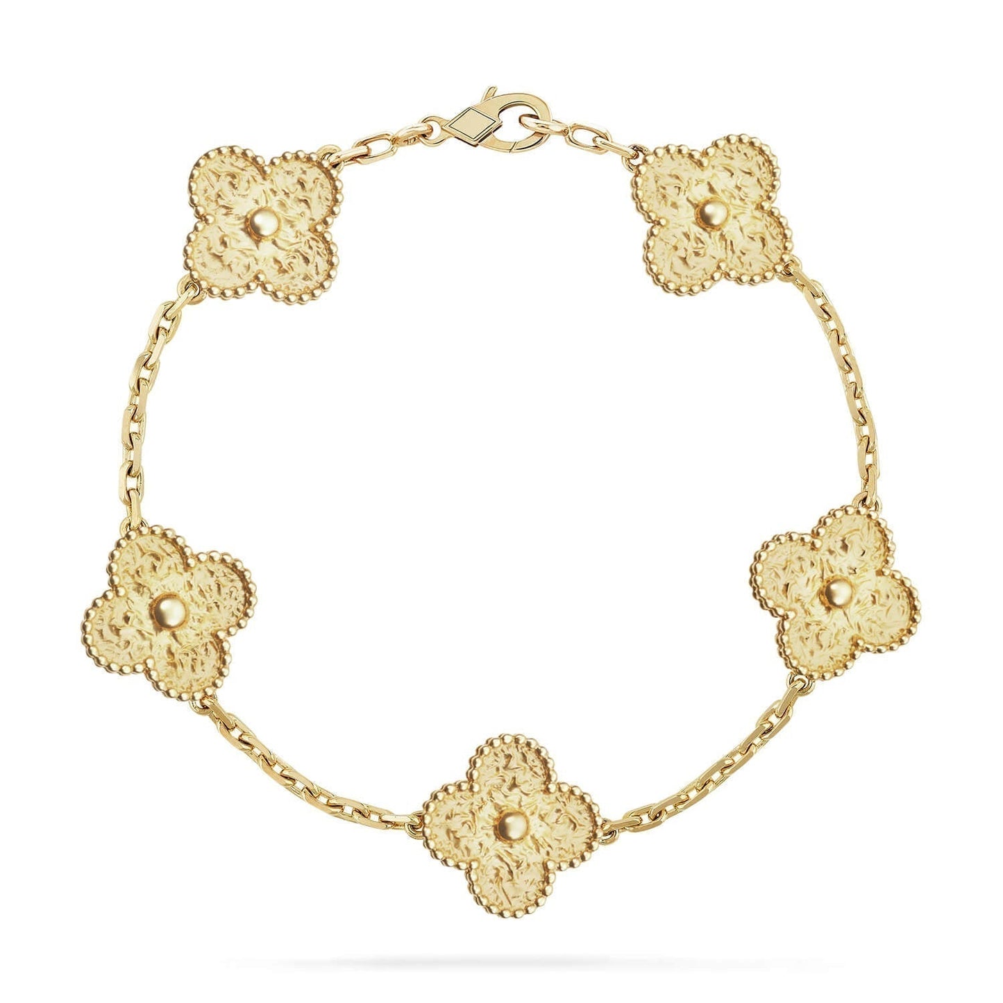 [Noble Aura jewelry]CLOVER 5 MOTIFS BRONZING BRACELET