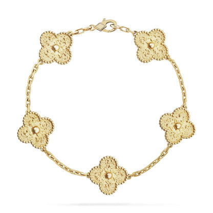[Noble Aura jewelry]CLOVER 5 MOTIFS BRONZING BRACELET