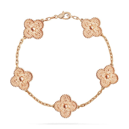 [Noble Aura jewelry]CLOVER 5 MOTIFS BRONZING BRACELET