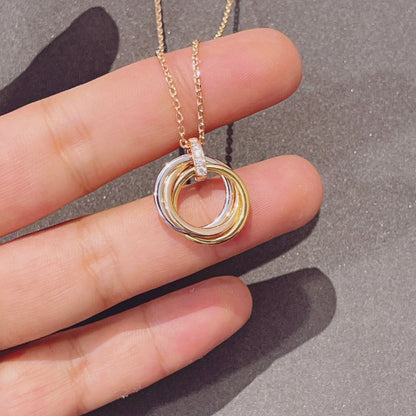 [Noble Aura jewelry]TRINITY NECKLACE GOLD  DIAMONDS