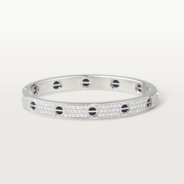 [Noble Aura jewelry]LOVE BRACELET 6.1MM DIAMOND-PAVED CERAMIC