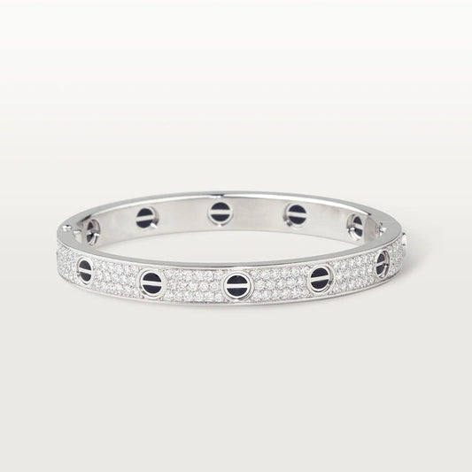 [Noble Aura jewelry]LOVE BRACELET 6.1MM DIAMOND-PAVED CERAMIC