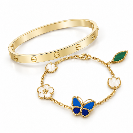 [Noble Aura jewelry]Lucky Spring & Love Bracelet Stack Set