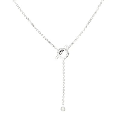 [Noble Aura jewelry]FINESSE SILVER DIAMOND NECKLACE
