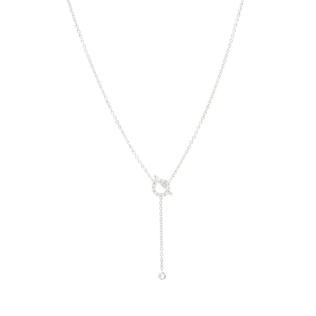 [Noble Aura jewelry]FINESSE SILVER DIAMOND NECKLACE