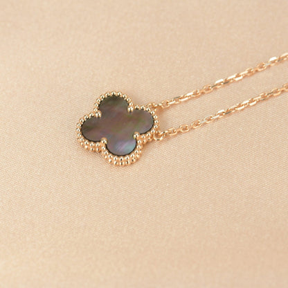 [Noble Aura jewelry]CLOVER 15MM  GRAY MOTHER OF PEARL NECKLACE