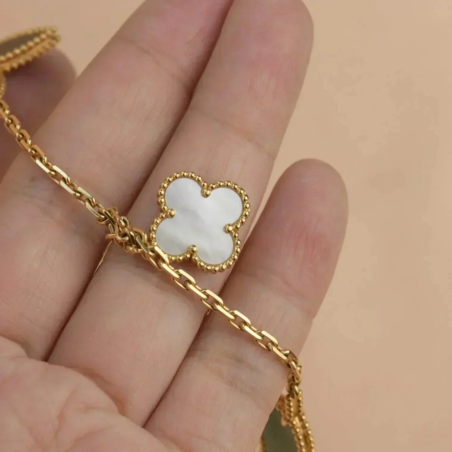 [Noble Aura jewelry]LUCKY SPRING 5 MOTIF GOLD BRACELET