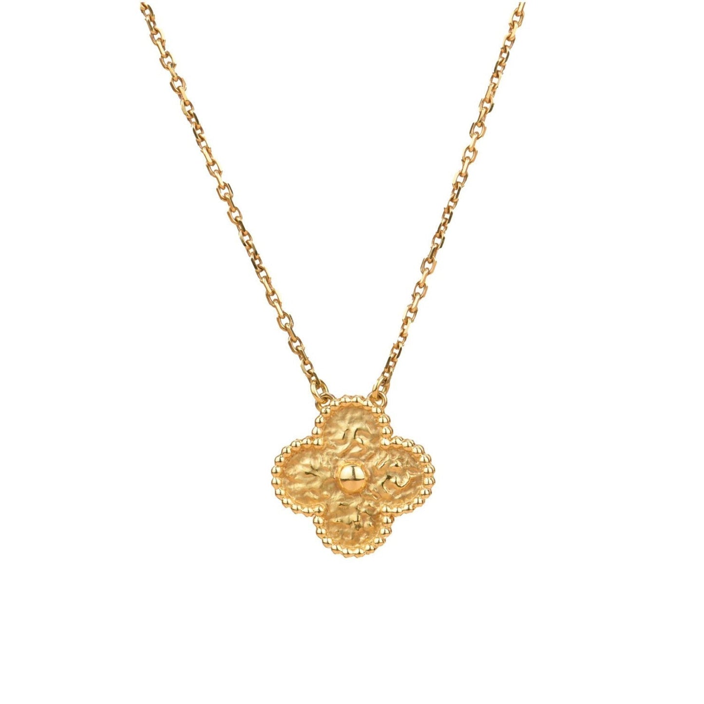 [Noble Aura jewelry]CLOVER 15MM  BRONZING NECKLACE