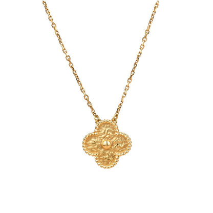[Noble Aura jewelry]CLOVER 15MM  BRONZING NECKLACE