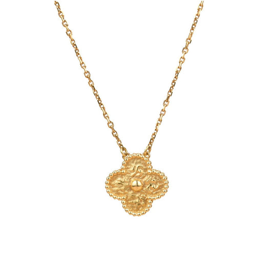 [Noble Aura jewelry]CLOVER 15MM  BRONZING NECKLACE