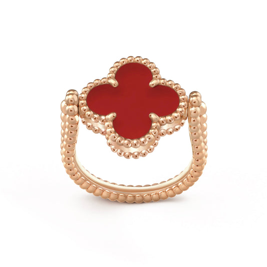 [Noble Aura jewelry]CLOVER RIVERSIBLE PINK GOLD RING