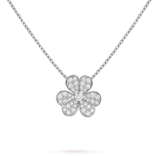 [Noble Aura jewelry]CLOVER DIAMOND NECKLACE SILVER