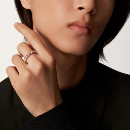 [Noble Aura jewelry]CLASH 6.4MM SMALL FULL DIAMOND RING
