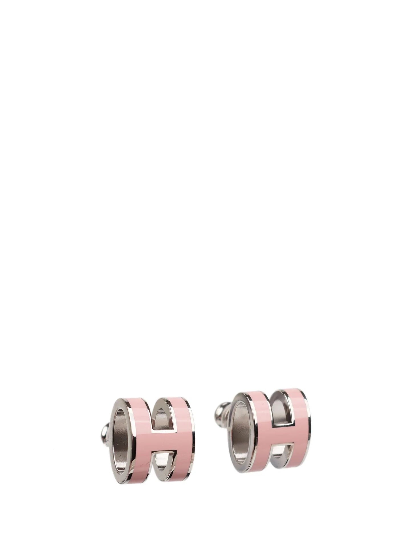 [Noble Aura jewelry]MINI POP H SILVER EARRINGS PINK