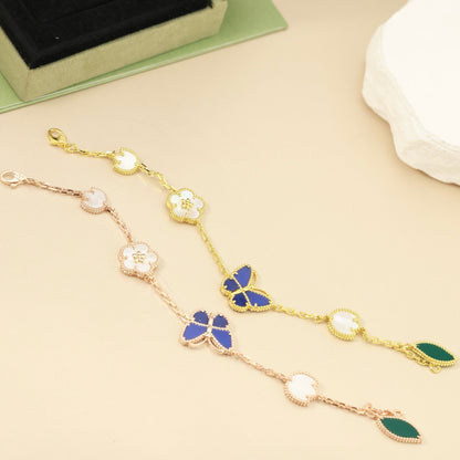 [Noble Aura jewelry]LUCKY SPRING BUTTERFLY 5 MOTIF BRACELET