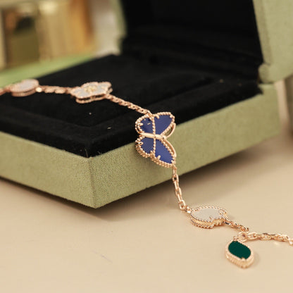 [Noble Aura jewelry]LUCKY SPRING BUTTERFLY 5 MOTIF BRACELET