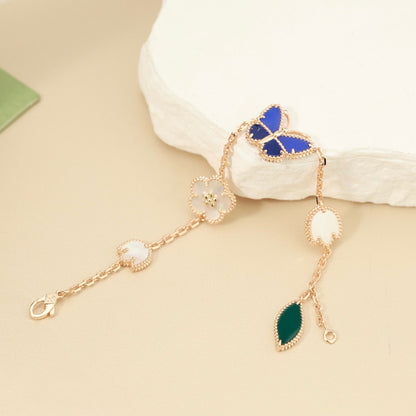 [Noble Aura jewelry]LUCKY SPRING BUTTERFLY 5 MOTIF BRACELET