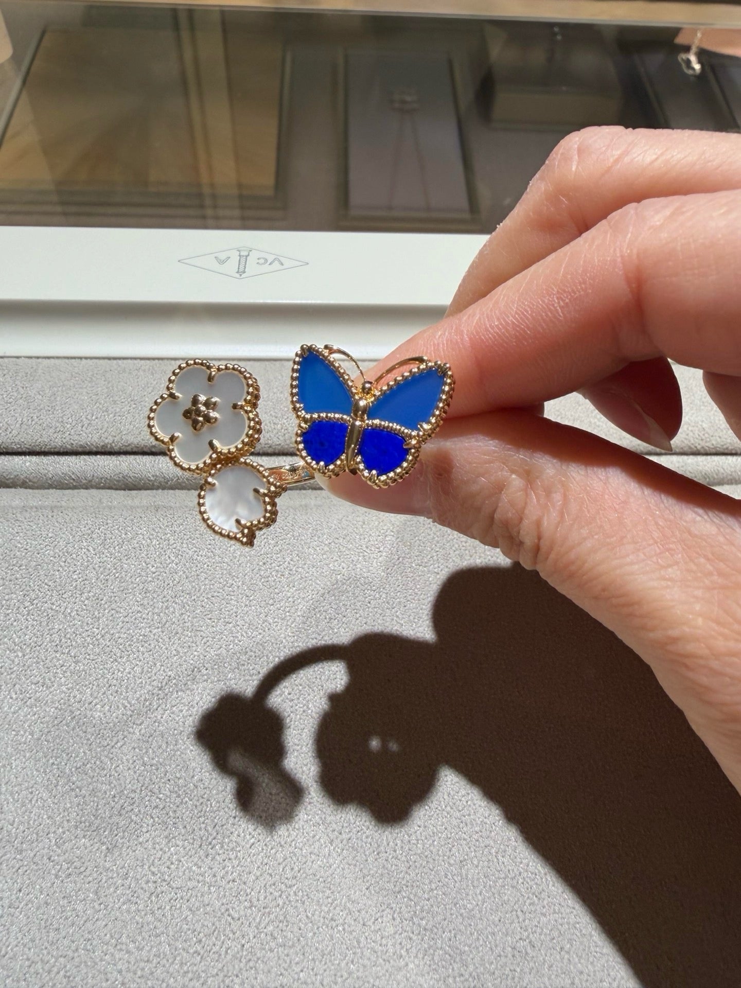 [Noble Aura jewelry]LUCKY SPRING BUTTERFLY OPEN-FACE RINGS