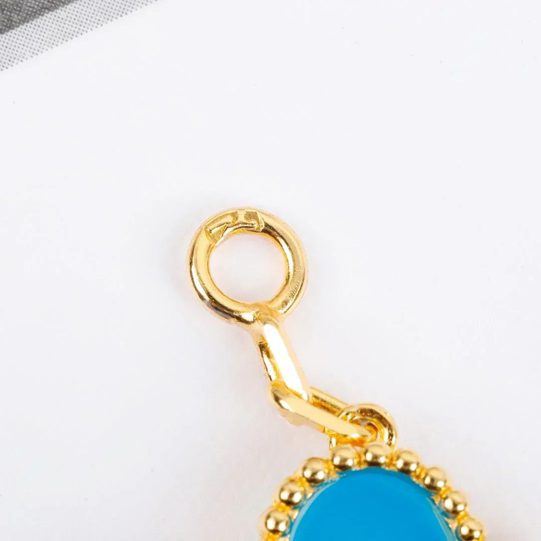 [Noble Aura jewelry] CLOVER 5 MOTIF TURQUOISE BRACELET COLLECTION
