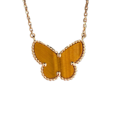 [Noble Aura jewelry] TIGER__ EYE BUTTERFLY NECKLACE