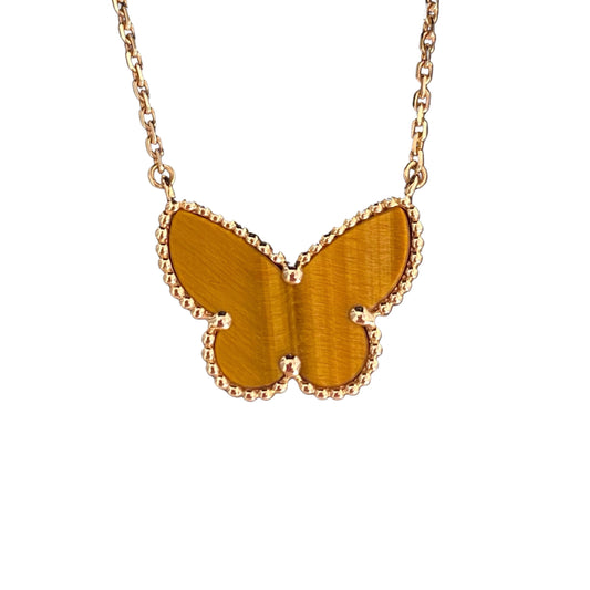 [Noble Aura jewelry] TIGER__ EYE BUTTERFLY NECKLACE
