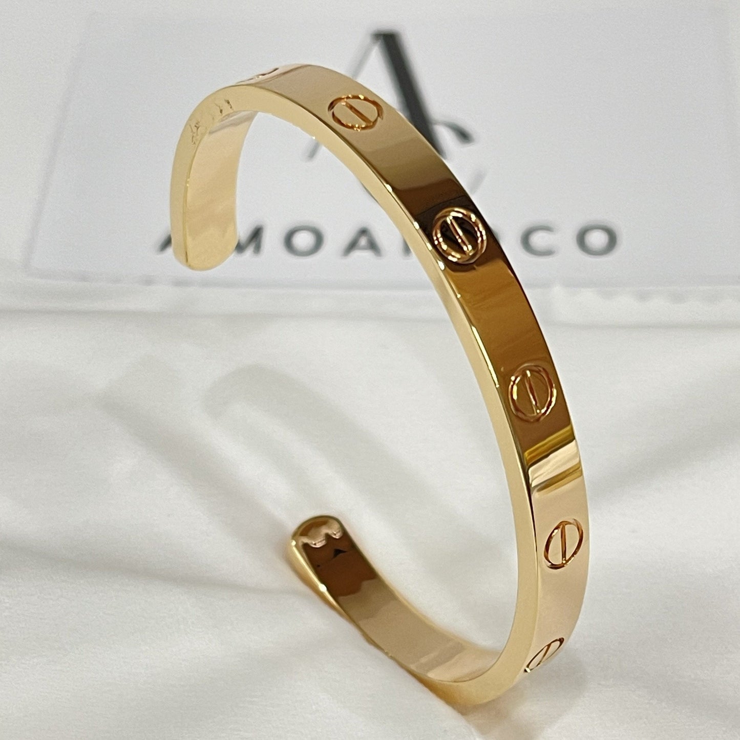 [Noble Aura jewelry]LOVE BRACELET 6.1MM OPEN CUFF