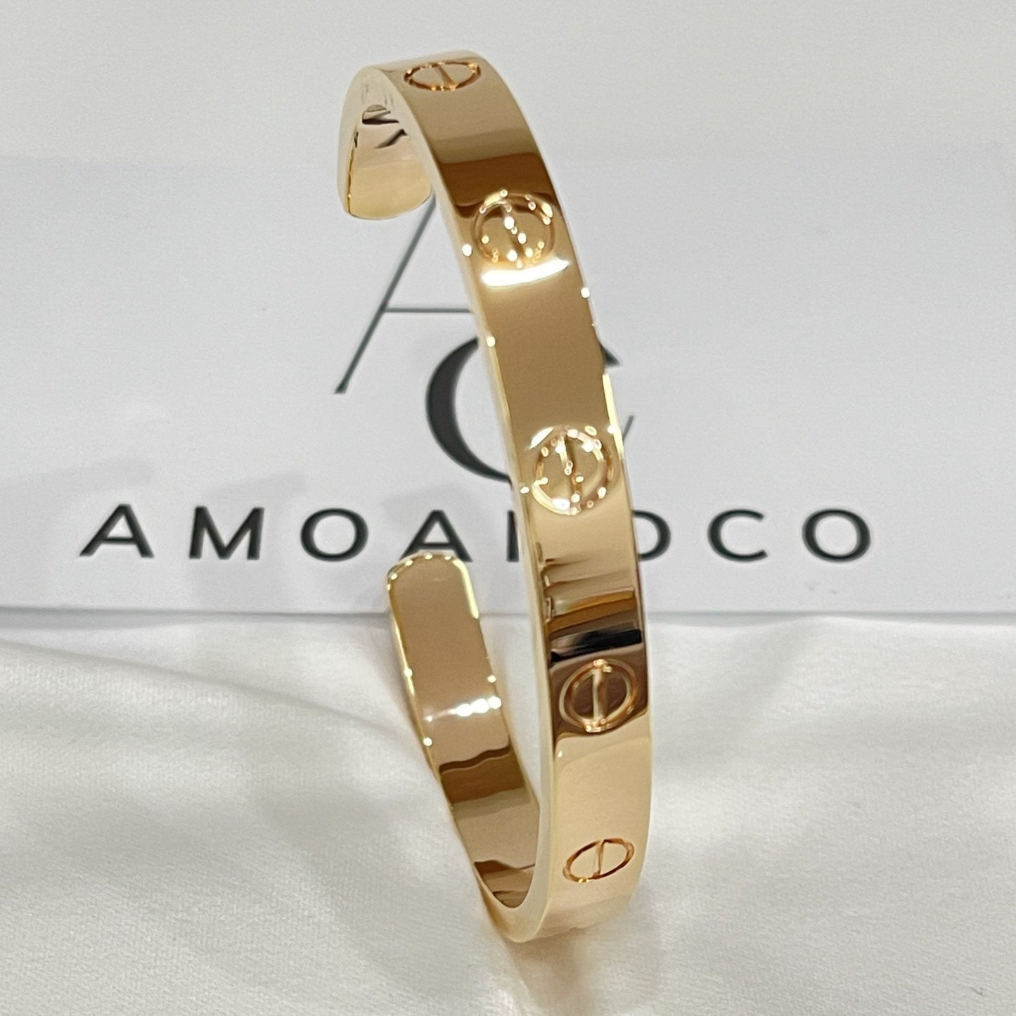[Noble Aura jewelry]LOVE BRACELET 6.1MM OPEN CUFF