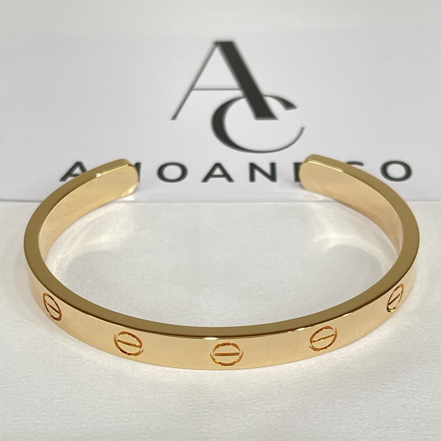 [Noble Aura jewelry]LOVE BRACELET 6.1MM OPEN CUFF