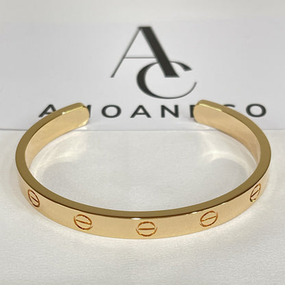 [Noble Aura jewelry]LOVE BRACELET 6.1MM OPEN CUFF