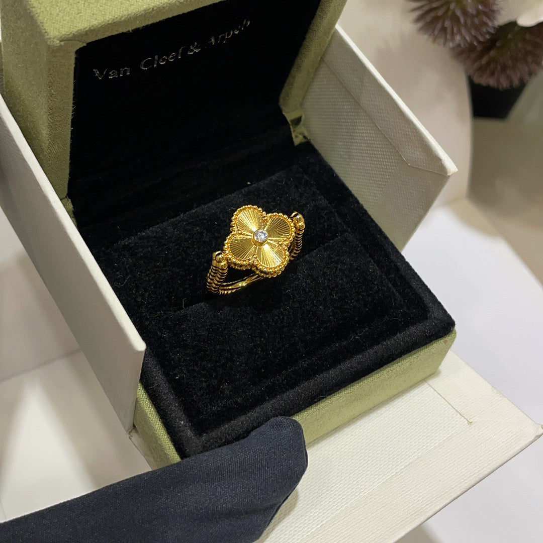 [Noble Aura jewelry]CLOVER RIVERSIBLE BLUE AGATE RING