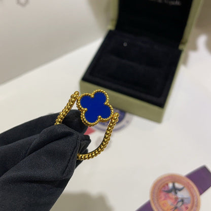 [Noble Aura jewelry]CLOVER RIVERSIBLE BLUE AGATE RING