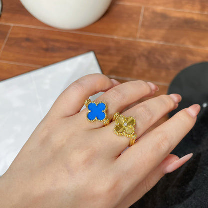 [Noble Aura jewelry]CLOVER RIVERSIBLE BLUE AGATE RING
