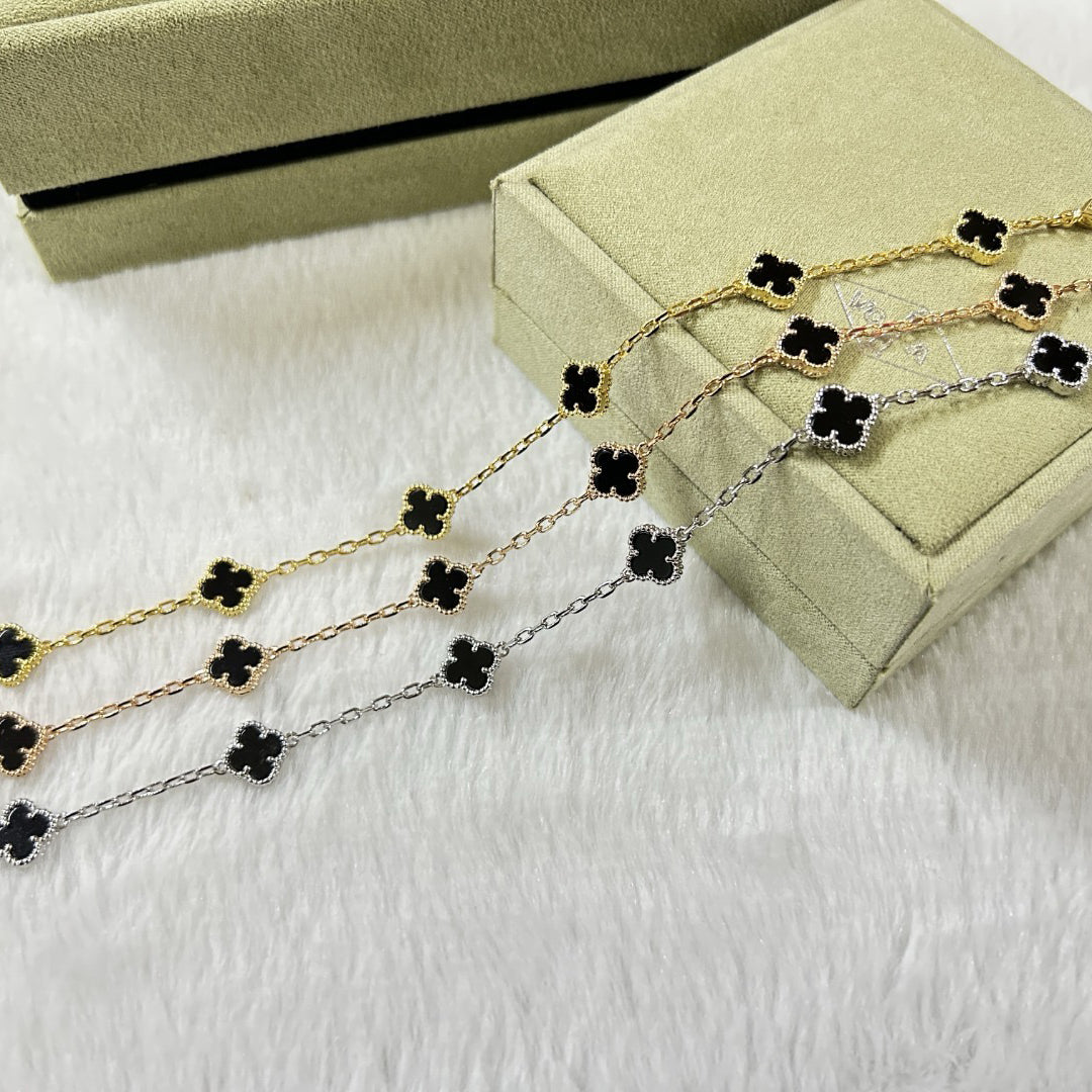 [Noble Aura jewelry]CLOVER 6 MOTIF  ONYXS BRACELET