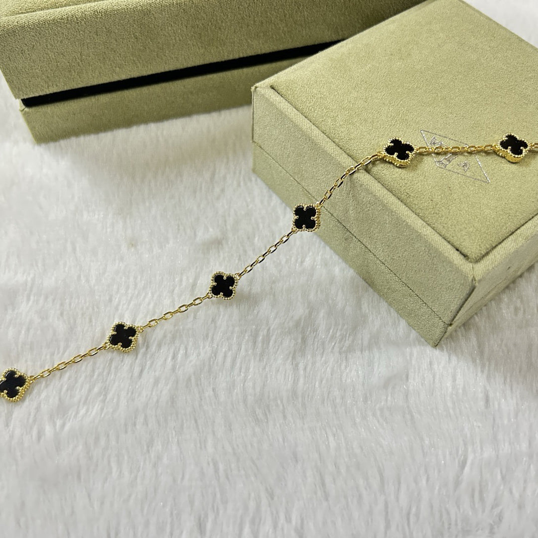 [Noble Aura jewelry]CLOVER 6 MOTIF  ONYXS BRACELET