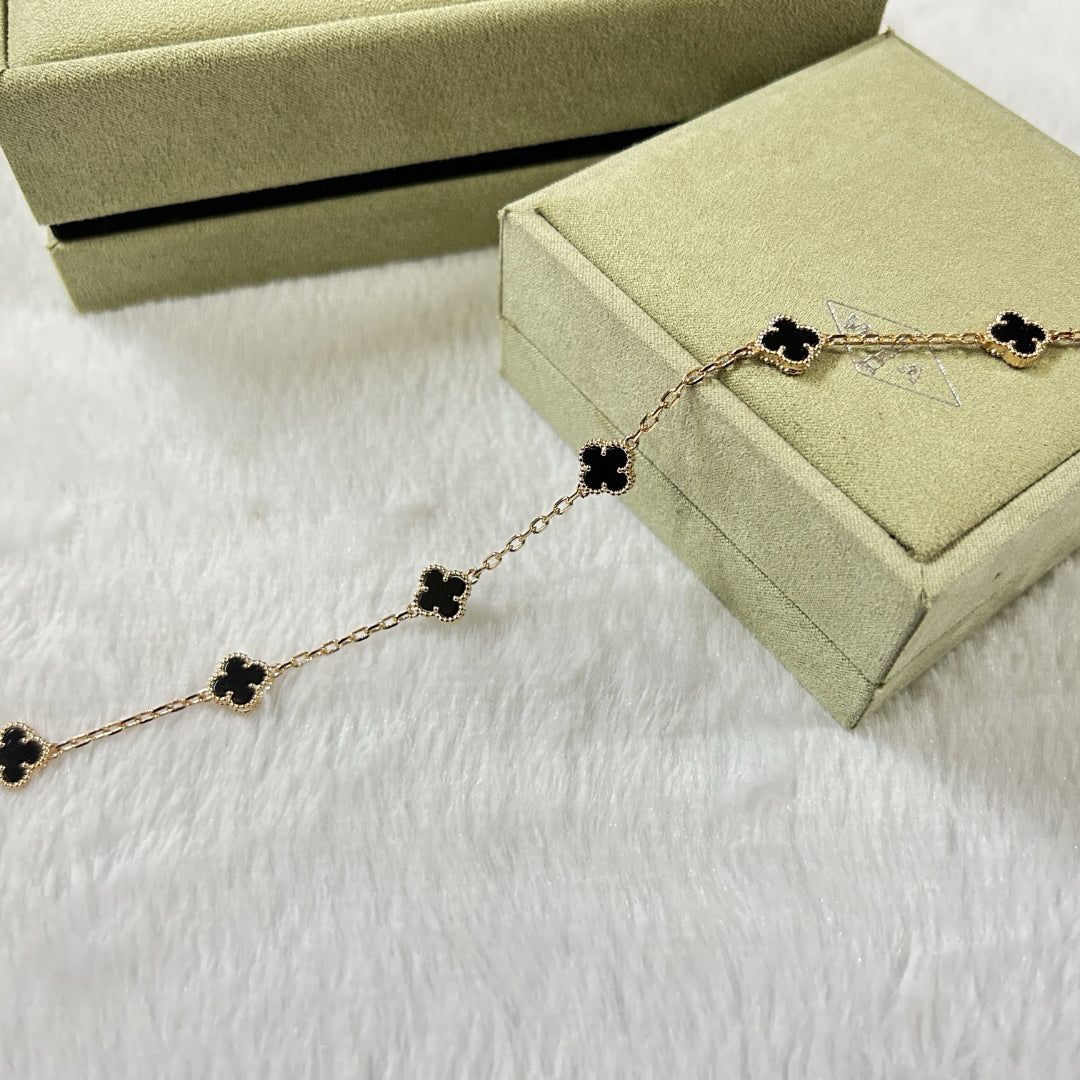 [Noble Aura jewelry]CLOVER 6 MOTIF  ONYXS BRACELET