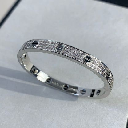 [Noble Aura jewelry]LOVE BRACELET 6.1MM DIAMOND-PAVED CERAMIC