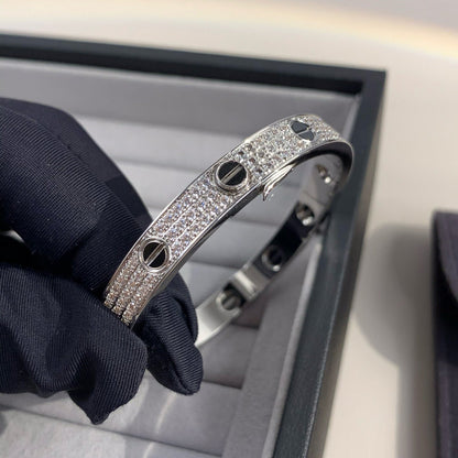 [Noble Aura jewelry]LOVE BRACELET 6.1MM DIAMOND-PAVED CERAMIC