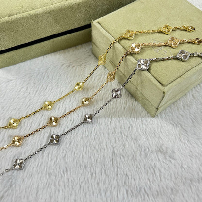 [Noble Aura jewelry]CLOVER 6 MOTIF DIAMOND BRACELET