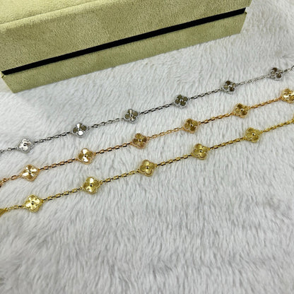 [Noble Aura jewelry]CLOVER 6 MOTIF DIAMOND BRACELET