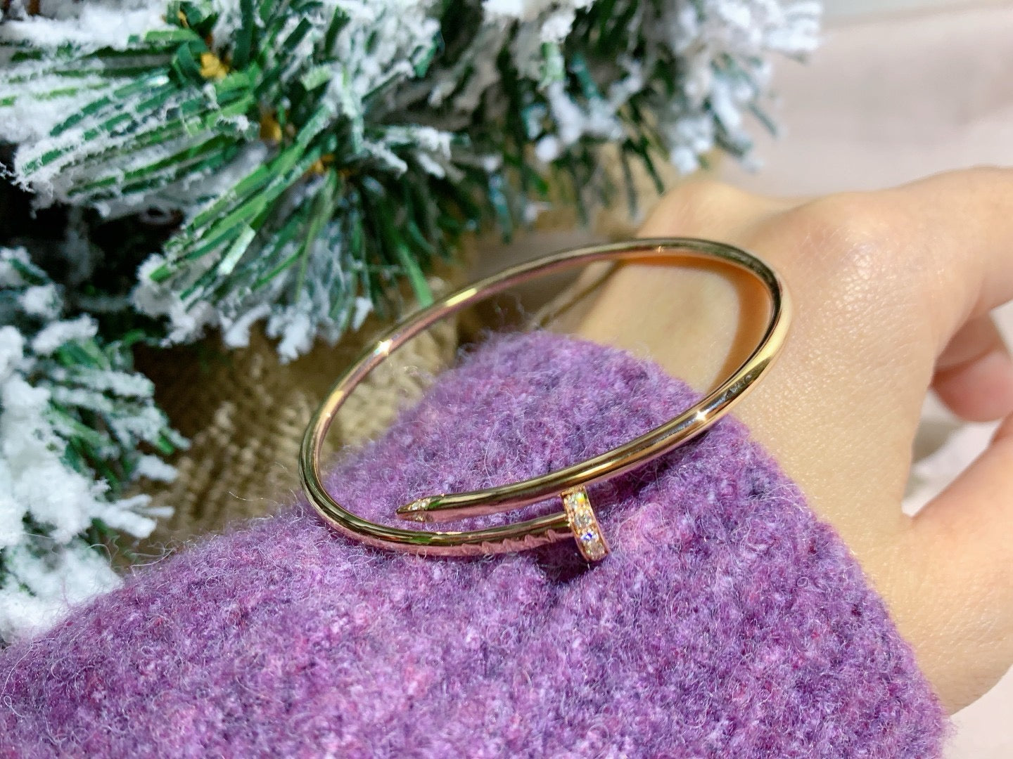 [Noble Aura jewelry]JUSTE BRACELET 2.5MM DIAMONDS