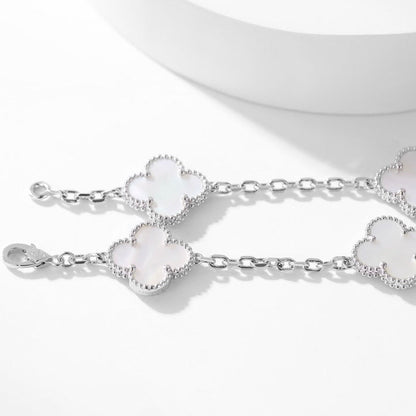 [Noble Aura jewelry]CLOVER 10 MOTIFS WHITE MOTHER OF PEARL NECKLACE