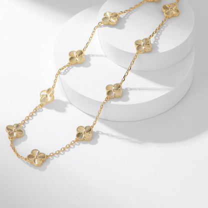 [Noble Aura jewelry]CLOVER 10 MOTIFS LASER NECKLACE