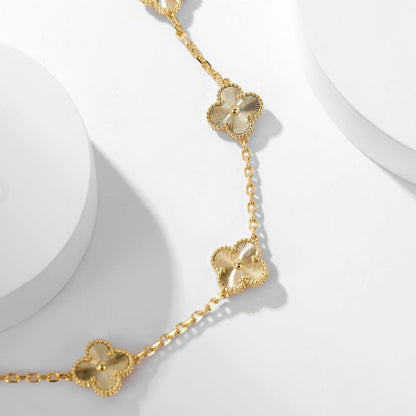 [Noble Aura jewelry]CLOVER 10 MOTIFS LASER NECKLACE