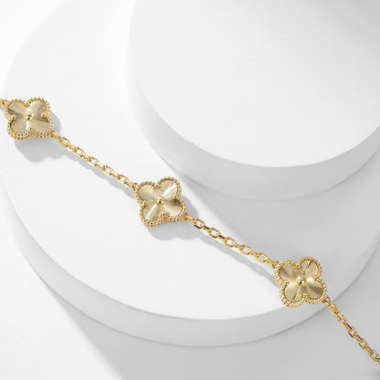 [Noble Aura jewelry]CLOVER 10 MOTIFS LASER NECKLACE