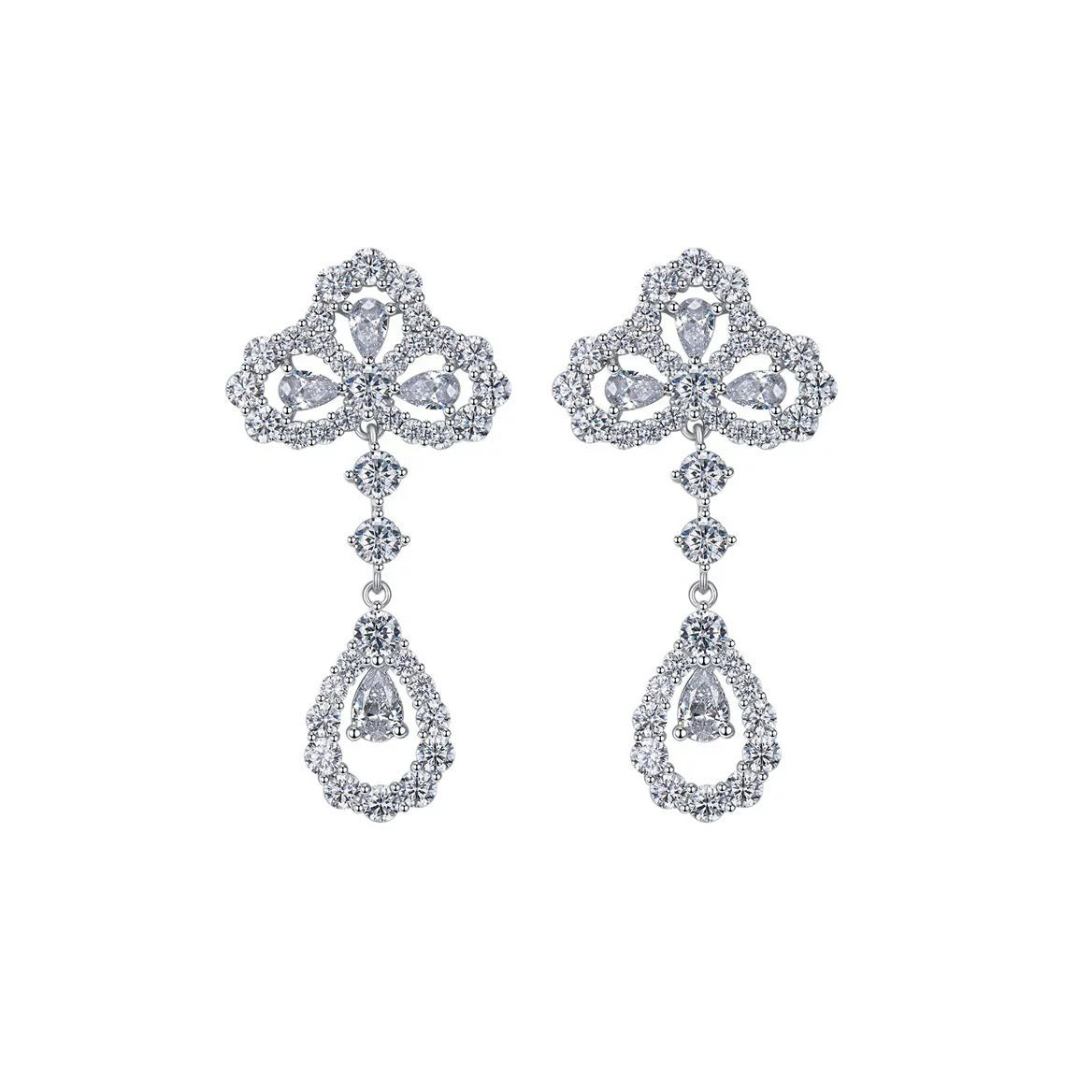 [Noble Aura jewelry]LOOP EARRINGS FULL MOTIF DIAMOND