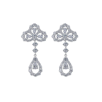 [Noble Aura jewelry]LOOP EARRINGS FULL MOTIF DIAMOND