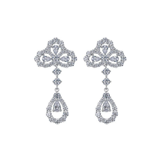 [Noble Aura jewelry]LOOP EARRINGS FULL MOTIF DIAMOND