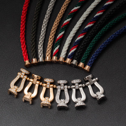 [Noble Aura jewelry]Love & Force Large Horseshoe Trio Bracelet Stack Set