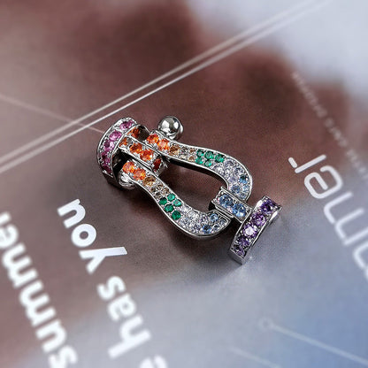 [Noble Aura jewelry]FORCE LARGE HORSESHOE CLASP  METAL BRACELET