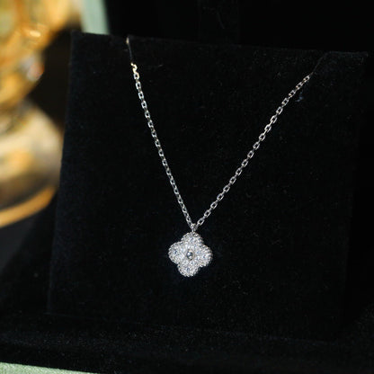 [Noble Aura jewelry]CLOVER MINI 9.5MM PENDANT DIAMOND NECKLACE